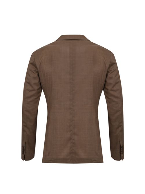 Giacca monopetto Montecarlo in misto lana e seta Marrone Tagliatore | 1SMC22K 520109 M3240694